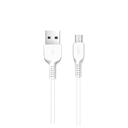 Кабель USB - micro USB Hoco X20  100см 2A  (white)