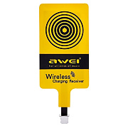 ЗУ Сетевое Беспроводное Awei приемник с разъемом lightning 5V/1000mA (orange)
