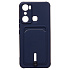 Чехол-накладка - SC304 с картхолдером для "infinix HOT 20i" (dark blue)
