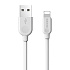 Кабель USB - Apple lightning Borofone BX14 12W 200см 2,4A  (white)