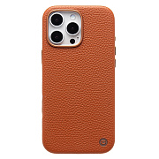 Чехол-накладка Cellis SM030 SafeMag для "Apple iPhone 16 Pro Max" Натуральная кожа зернистая (brown) (237483)