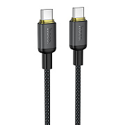 Кабель Type-C - Type-C Hoco X128 60W 100см 3A  (black)