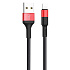 Кабель USB - Apple lightning Hoco X26 Xpress 12W 100см 2,4A  (black/red)