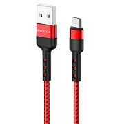 Кабель USB - micro USB Borofone BX34 Advantage 12W 100см 2,4A  (red)