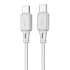 Кабель Type-C - Type-C Hoco X101 Assistant PD 60W 100см 3A  (gray)
