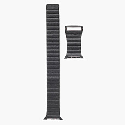 Ремешок - ApW Apple Watch 38/40/41 mm кожаный на магните (black)