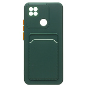 Чехол-накладка - SC315 с картхолдером для "Xiaomi Redmi 10A" (dark green)