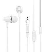 Проводные наушники с микрофоном внутриканальные Hoco M34 Honor music universal Jack 3,5  (white)