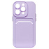 Чехол-накладка - SC315 с картхолдером для "Apple iPhone 14 Pro Max" (light violet) (214400)