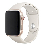 Ремешок - ApW Sport Band Apple Watch 38/40/41 mm силикон на кнопке (S) (ivory)