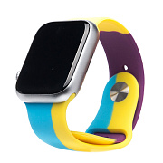 Ремешок - ApW Apple Watch 42/44/45/49 mm силикон (017) (multicolor)