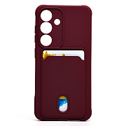 Чехол-накладка - SC304 с картхолдером для "Samsung Galaxy S25" (bordo) (239003)