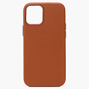 Чехол-накладка - SM002 экокожа SafeMag для "Apple iPhone 12 Pro Max"(повр. уп.) (saddie brown)
