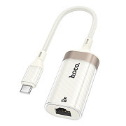 Переходник RJ45 (м) - Type-C (п) Hoco UA41B Crystal (apricot)