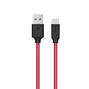 Кабель USB - Type-C Hoco X11 5A Rapid  120см 5A  (black/red)
