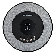 Портативная акустика Awei Y290 bluetooth/micro CD/AUX/FM/Clock/Wireless charging (black)