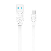 Кабель USB - micro USB Celebrat CB-02M  100см 2,4A  (white)
