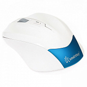 Мышь оптическая беспроводная Smart Buy SBM-356AG-BW (white/light blue) 