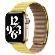 Ремешок - ApW31 Apple Watch 38/40/41 mm экокожа на магните (yellow)