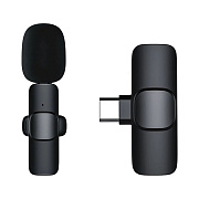 Микрофон - K9 с прищепкой для телефона, Type-C (black)