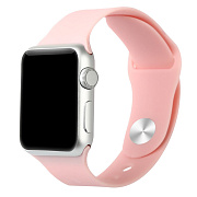 Ремешок - ApW Sport Band Apple Watch 38/40/41 mm силикон на кнопке (L) (light pink)