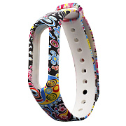 Ремешок - WB13 Xiaomi Mi Band 2 силикон на кнопке (05) (регулируемый) (black)