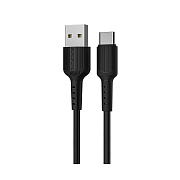 Кабель USB - Type-C Borofone BX16 Easy 15W 100см 3A  (black)