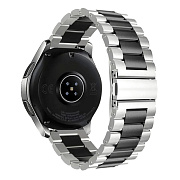 Ремешок - WB40 Металл блочный на застежке Универсальный 20мм (silver/black)