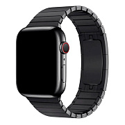 Ремешок - ApW34 металл блочный на застежке Apple Watch 42/44/45/49 mm (black)