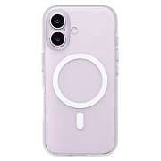 Чехол-накладка - SM038 SafeMag для "Apple iPhone 16" (white/matte transparent) (238594)