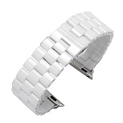 Ремешок - ApW Apple Watch 42/44/45/49 mm керамический раскладывающаяся застежка (003) (white)