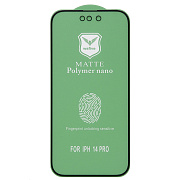 Защитное стекло Full Screen RORI 2,5D Ceramics для "Apple iPhone 14 Pro" матовая (black)