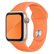Ремешок - ApW Sport Band Apple Watch 38/40/41 mm силикон на кнопке (L) (light orange)