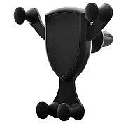 Держатель автомобильный - зажим+беспроводная зарядка CW в дефлектор (black)  (003)