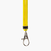 Шнурок текстильный на шею с карабином (yellow) (yellow) 
