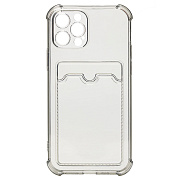 Чехол-накладка - SC276 с картхолдером для "Apple iPhone 12 Pro" (black)