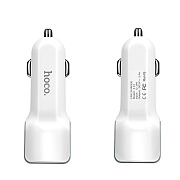 Адаптер Автомобильный с кабелем Hoco Z23 2USB/5V/2.4A +micro USB (white)