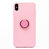 Чехол-накладка - SC160 с кольцом для "Apple iPhone XS Max" (pink) ..