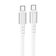 Кабель Type-C - Type-C Hoco X85 60W 100см 3A  (white)