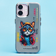 Чехол-накладка - PC092 для "Apple iPhone 16" (кот) (transparent)