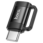 Переходник Lightning (м) - Type-C (п) Hoco UA31E 3см (black)