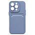 Чехол-накладка - SC315 с картхолдером для "Apple iPhone 14 Pro" (grey)