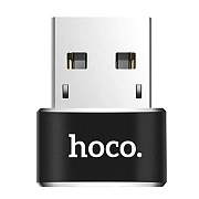 Переходник Type-C (м) - USB (п) Hoco UA6 1,9см (black)