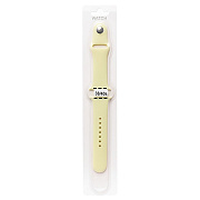 Ремешок - ApW Sport Band Apple Watch 38/40/41 mm силикон на кнопке (L) (lemon cream)