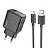 Адаптер Сетевой с кабелем Hoco CS21A Rich QC3.0* USB 18W (USB/Type-C) (black)