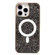 Чехол-накладка - SM029 POSH SHINE SafeMag для "Apple iPhone 16 Pro Max" россыпь кристаллов (gray titanium)