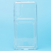 Чехол-накладка - SC276 с картхолдером для "Samsung SM-G990 Galaxy S21FE" (transparent) (210437)