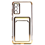 Чехол-накладка - SC305 с картхолдером для "Samsung SM-G780 Galaxy S20FE" (gold) (208558)