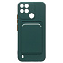 Чехол-накладка - SC315 с картхолдером для "Realme C21Y/C25Y" (dark green)