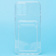 Чехол-накладка - SC276 с картхолдером для "Apple iPhone 12 Pro Max" (transparent)